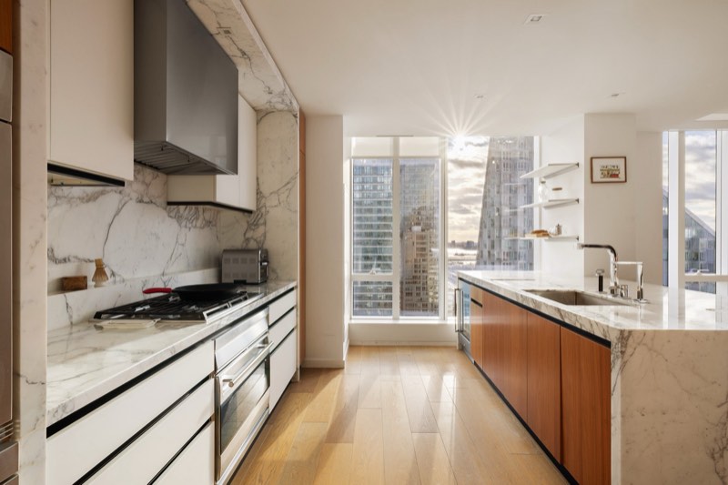 kitchen, marble, river window