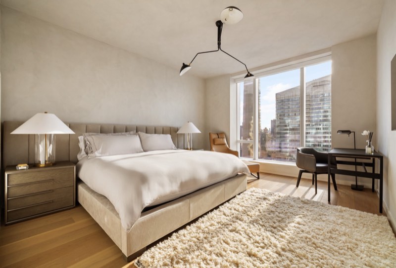 bedroom, city windows