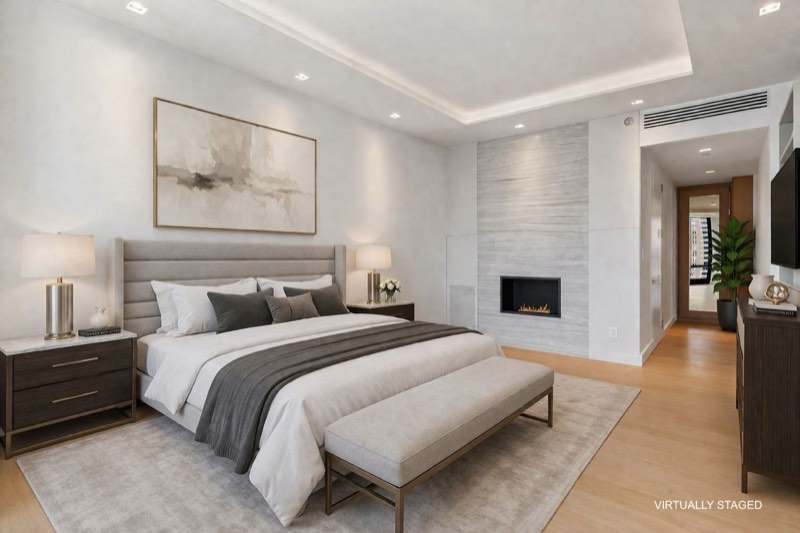virtually staged bedroom furnished