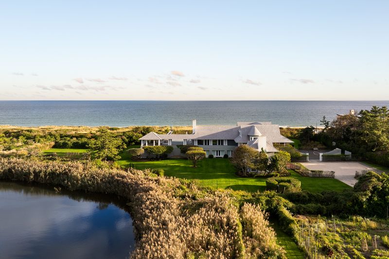 The estate between Wickapogue Pond and the Atlantic at 137 Murray Lane, Southampton Village