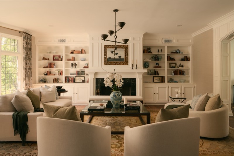 living / fireplace / built-ins