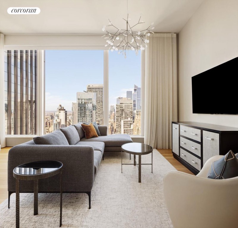 living room sectional toward Park Avenue towers