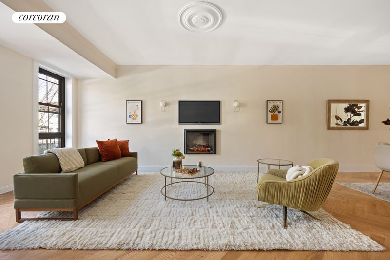 Living room at 198 Putnam Avenue, Bedford-Stuyvesant — photo 4 of 10