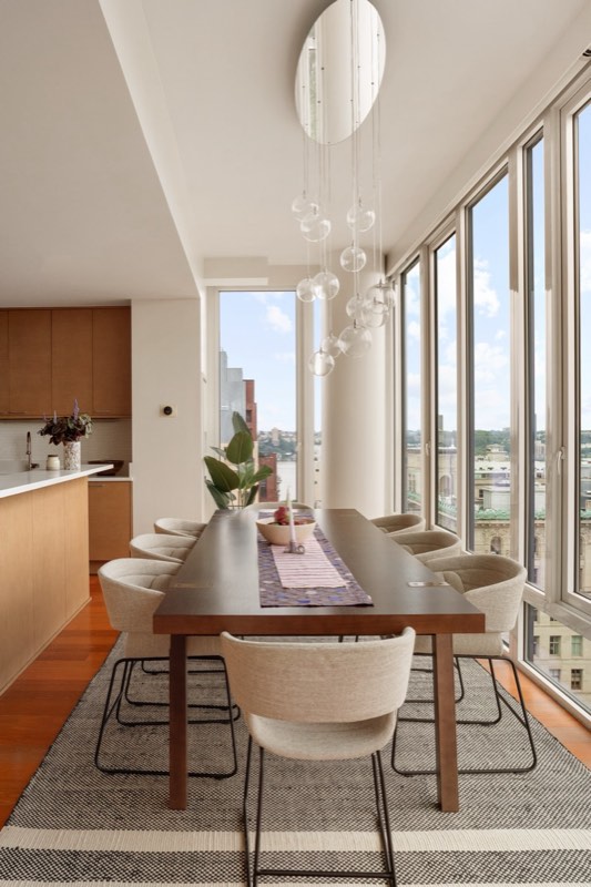 dining and kitchen at 230 West 78th Street PH19