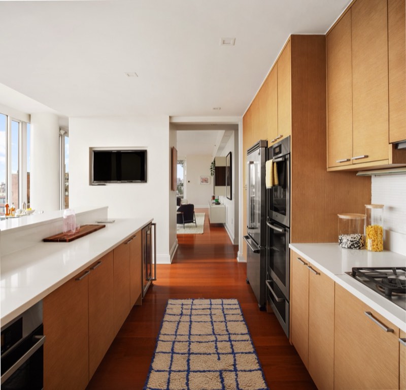 living fireplace detail at 230 West 78th Street PH19