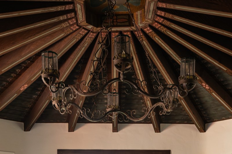 painted rotunda ceiling at 2311 Alto Oak Drive