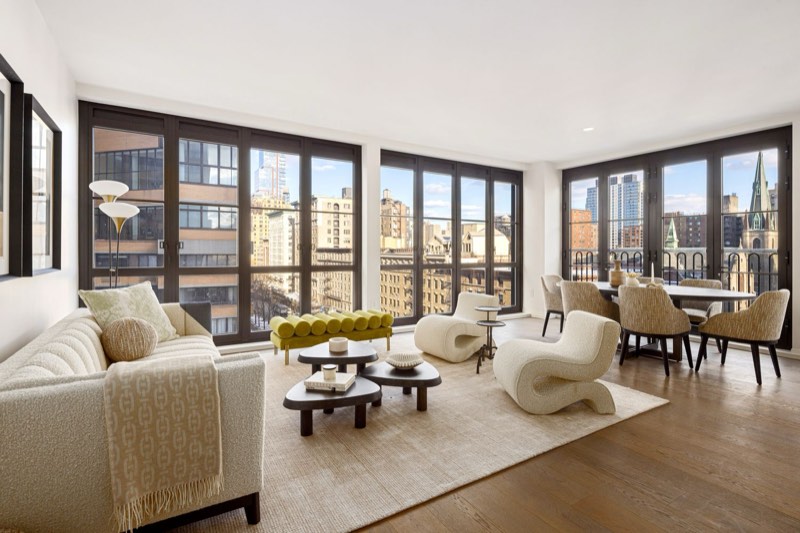 living dining at 250 West 96th Street 15C