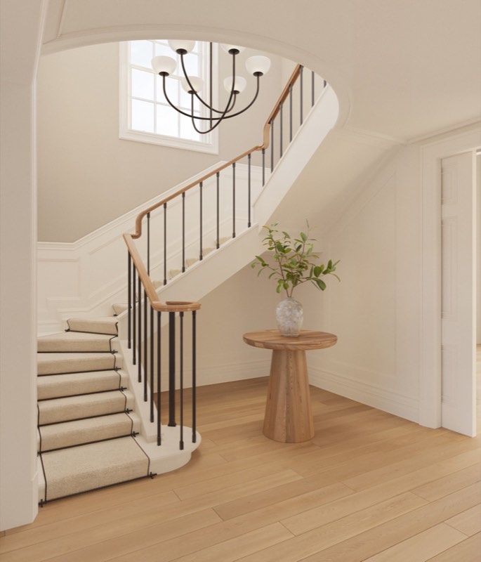 CGI stair hall at 262 West 11th Street