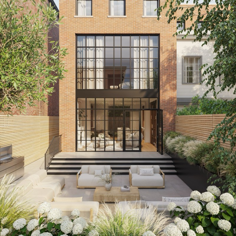 CGI rear garden at 262 West 11th Street
