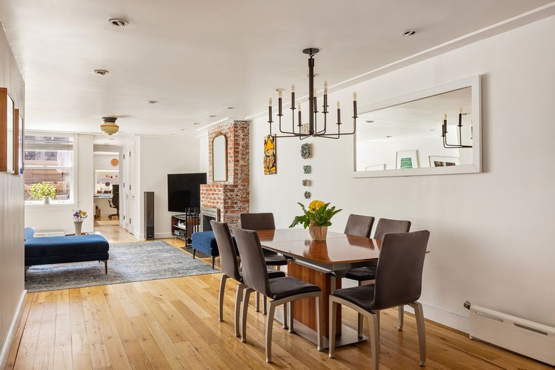 Open living and dining at 338 Metropolitan Avenue, Williamsburg — photo 3 of 9