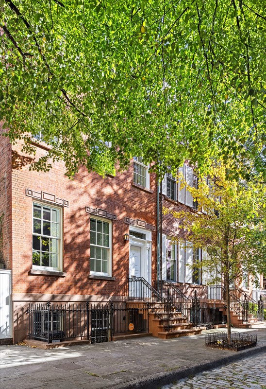 facade and stoop at 37 Harrison Street