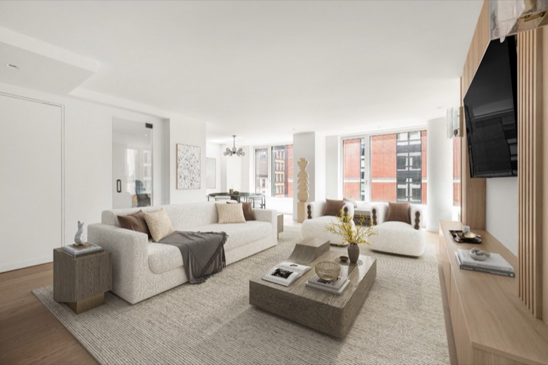 living room seating at 415 Greenwich Street 5C