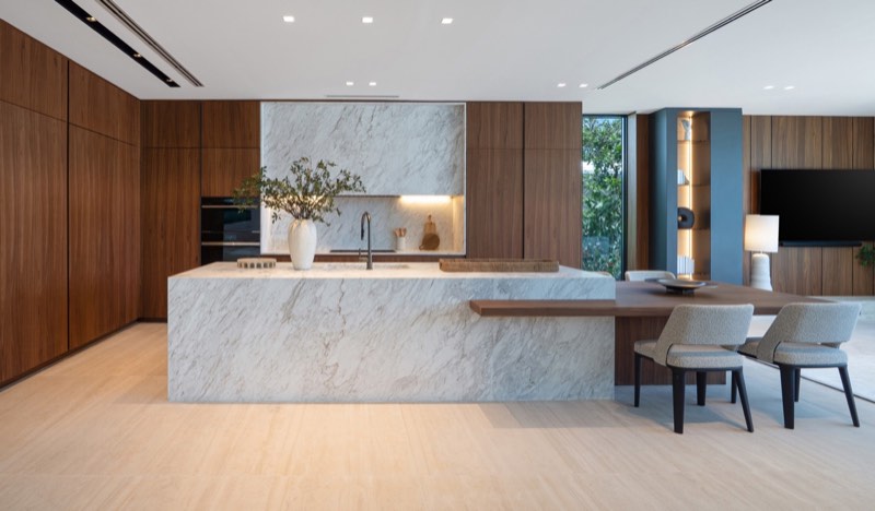 walnut kitchen at 5515 Pine Tree Drive