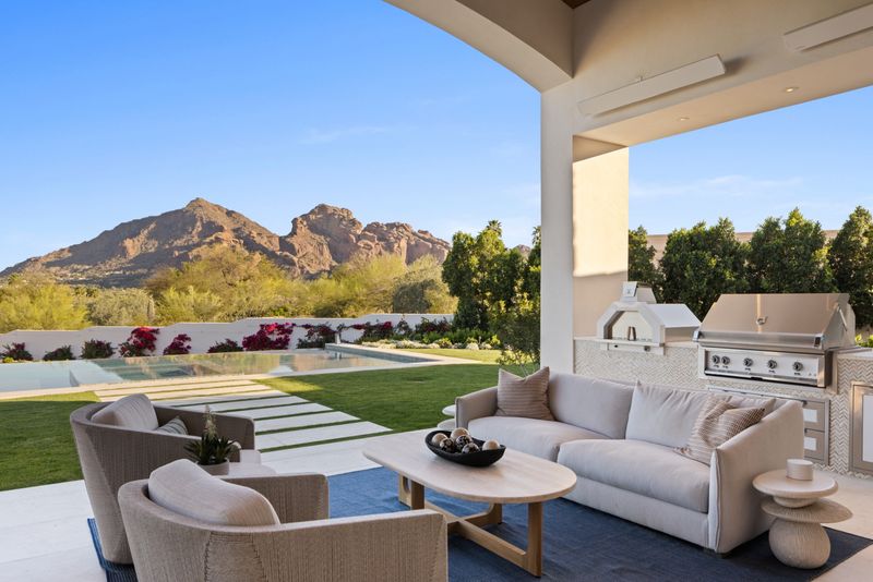 Outdoor kitchen lounge at 6541 N 48th St, Paradise Valley — photo 8 of 10