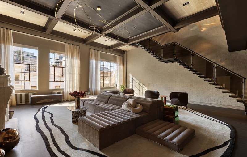living room at 73 Wooster Street Penthouse A